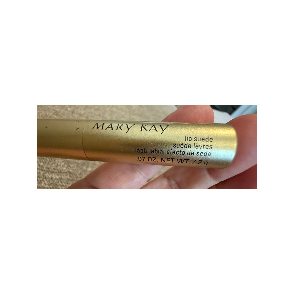 Mary Kay Lip Suede Luscious Plum Prune Exquise‎ 045782 Gold Slim Stick .07oz 2g